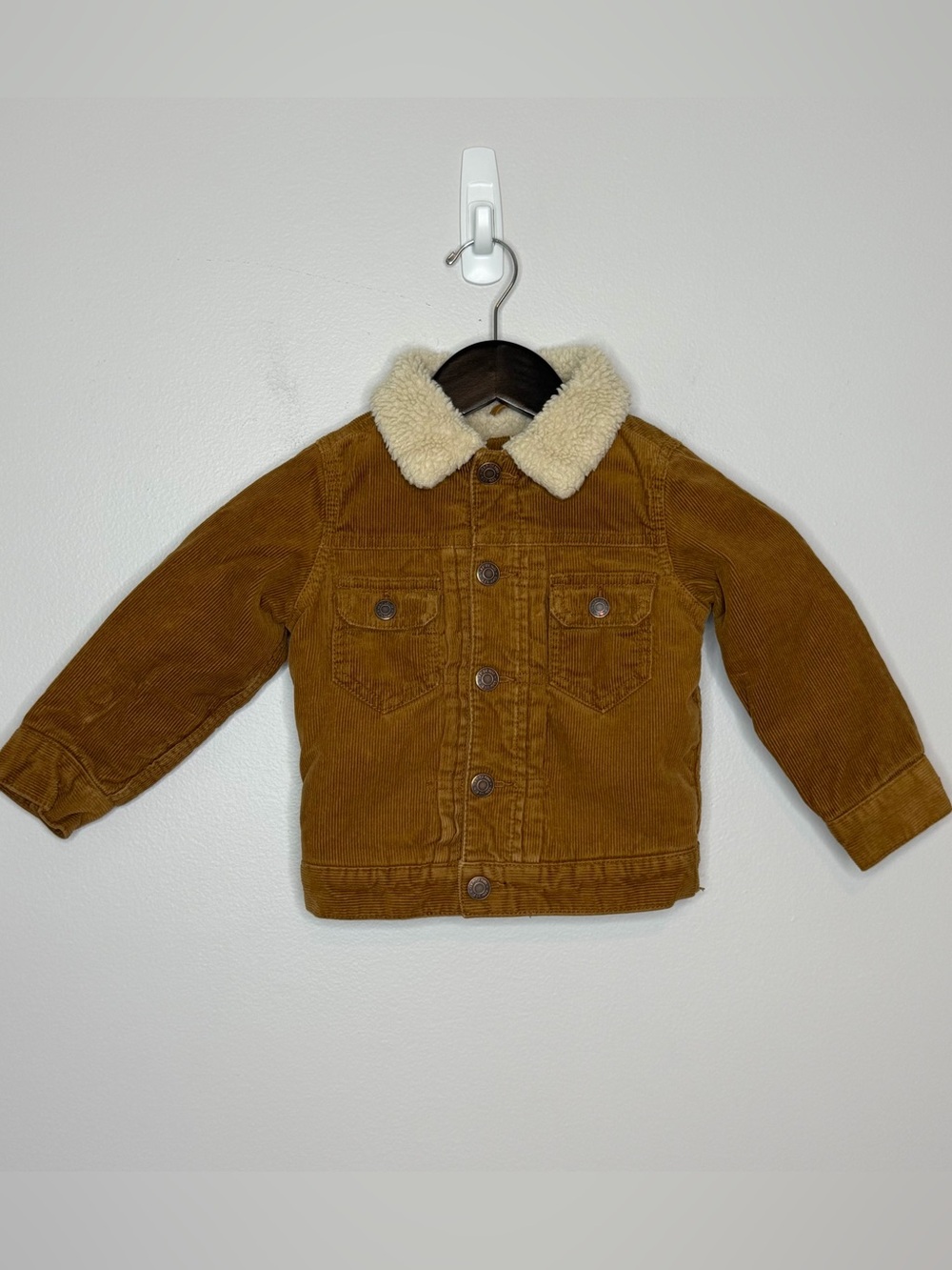 Gap Denim Sherpa Lined Cord Jacket Boys Size 2 Toddler